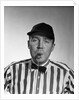 1950s Football Referee Blowing Whistle Looking At Camera by Anonymous