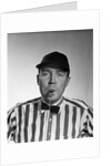 1950s Football Referee Blowing Whistle Looking At Camera by Anonymous