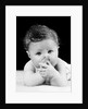1940s Cute Baby Sucking Thumb Looking At Camera by Anonymous
