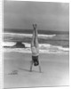 1930s Woman Doing Handstand On Beach Upside Down Exercise by Anonymous