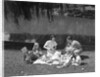 1950s Family Mother Father Son Daughter Picnicking By Lake Outdoor by Anonymous