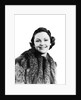 1930s 1940s Portrait Smiling Woman Wearing Fur Coat Looking At Camera by Anonymous