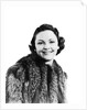 1930s 1940s Portrait Smiling Woman Wearing Fur Coat Looking At Camera by Anonymous