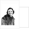 1930s 1940s Portrait Smiling Woman Wearing Fur Coat Looking At Camera by Anonymous