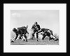 1940s 1950s Five Young Men Wearing Leather Helmets And Uniforms Playing Football by Anonymous