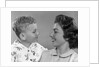 1950s Mother And Son Looking At Each Other Studio by Anonymous
