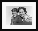 1940s Portrait Woman Mother Hugging Boy Son Smiling Looking At Camera by Anonymous