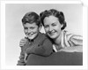 1940s Portrait Woman Mother Hugging Boy Son Smiling Looking At Camera by Anonymous