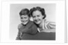 1940s Portrait Woman Mother Hugging Boy Son Smiling Looking At Camera by Anonymous