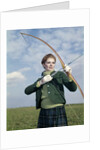 1960s 1970s Sports Woman Archer Holding Bow Preparing To Draw Arrow by Anonymous