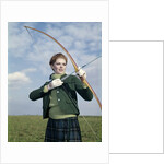 1960s 1970s Sports Woman Archer Holding Bow Preparing To Draw Arrow by Anonymous