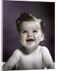 1940s 1950s Baby Head Shoulders Smiling Laughing Happy by Anonymous