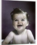 1940s 1950s Baby Head Shoulders Smiling Laughing Happy by Anonymous