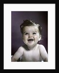 1940s 1950s Baby Head Shoulders Smiling Laughing Happy by Anonymous