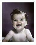 1940s 1950s Baby Head Shoulders Smiling Laughing Happy by Anonymous