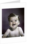1940s 1950s Baby Head Shoulders Smiling Laughing Happy by Anonymous