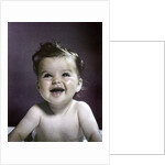 1940s 1950s Baby Head Shoulders Smiling Laughing Happy by Anonymous