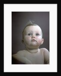 1940s 1950s Portrait Baby Head Shoulders Looking Up by Anonymous