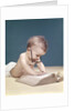 1960s Funny Baby Wearing Oversized Glasses Reading Big Book by Anonymous