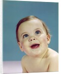 1960s Portrait Happy Smiling Baby Looking Up by Anonymous
