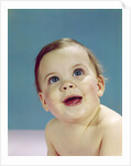 1960s Portrait Happy Smiling Baby Looking Up by Anonymous