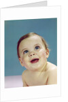 1960s Portrait Happy Smiling Baby Looking Up by Anonymous