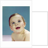 1960s Portrait Happy Smiling Baby Looking Up by Anonymous