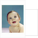 1960s Portrait Happy Smiling Baby Looking Up by Anonymous