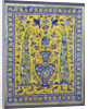 A Qajar cuerda seca tile panel comprising twenty tiles by Anonymous