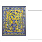 A Qajar cuerda seca tile panel comprising twenty tiles by Anonymous