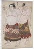 Full-length portraits of wrestlers from the Eastern Group, Uzugafuchi on the right and Onogawa on the left by Katsukawa Shunsho