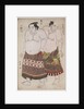 Full-length portraits of wrestlers from the Eastern Group, Uzugafuchi on the right and Onogawa on the left by Katsukawa Shunsho
