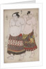 Full-length portraits of wrestlers from the Eastern Group, Uzugafuchi on the right and Onogawa on the left by Katsukawa Shunsho