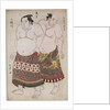 Full-length portraits of wrestlers from the Eastern Group, Uzugafuchi on the right and Onogawa on the left by Katsukawa Shunsho