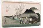 The Famous Teahouse at Mariko by Ando Hiroshige from the series 'The Fifty-Three Stations of the Tokaido' by Ando Hiroshige