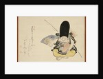 Ebisu dancing with a poem by Hakuin Ekaku