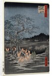 New Year's Eve foxfires at the Nettle Tree, Oji by Ando Hiroshige from the series 'One Hundred Views of Famous Places in Edo' by Anonymous