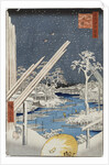 Lumberyards at Fukagawa by Ando Hiroshige from the series 'One Hundred Views of Famous Places in Edo' by Anonymous