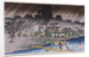 Twilight Shower at Tadasu Bank by Ando Hiroshige from the series 'Famous Places of Kyoto' by Anonymous