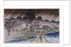 Twilight Shower at Tadasu Bank by Ando Hiroshige from the series 'Famous Places of Kyoto' by Anonymous