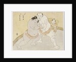 The match between Tanikaze Kajinosuke, the ozeki of the Edo team, and Kimenzan Tanigoro of the Eastern Group by Katsukawa Shunsho