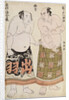 Full-length portraits of wrestlers of the Western Group, depicting Sekinoto Hachiroji on the right and Dewanoumi Kinzo on the left by Katsukawa Shunsho