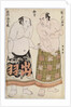 Full-length portraits of wrestlers of the Western Group, depicting Sekinoto Hachiroji on the right and Dewanoumi Kinzo on the left by Katsukawa Shunsho