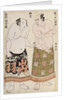 Full-length portraits of wrestlers of the Western Group, depicting Sekinoto Hachiroji on the right and Dewanoumi Kinzo on the left by Katsukawa Shunsho