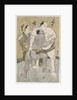 The wrestling bout between the komusubi of the Eastern Group Uzugafuchi Kan'dayu and the maegashira of the Western Group Sekinoto Hachiroji, refereed by Kimura Shonosuke by Katsukawa Shunsho