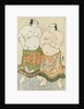 Full-length portraits of the wrestlers Fudenoumi of the Eastern Group on the right and Kashiwado of the Western group on the left by Katsukawa Shunsho