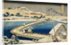 Pontoon Bridge at Sano, Kozuke Province, Ancient View by Katsushika Hokusai