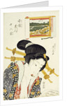 The Calculating Type by Keisai Eisen from the series Imayo bijin junikei (Twelve scenes of modern beauties) by Anonymous