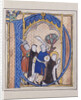 Illuminated initial depicting assassination of St. Peter Martyr by Anonymous