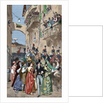 1820 Revolution. Naples. The Austrian troops arriving in Naples to quell the uprising started by the Carbonari by Anonymous